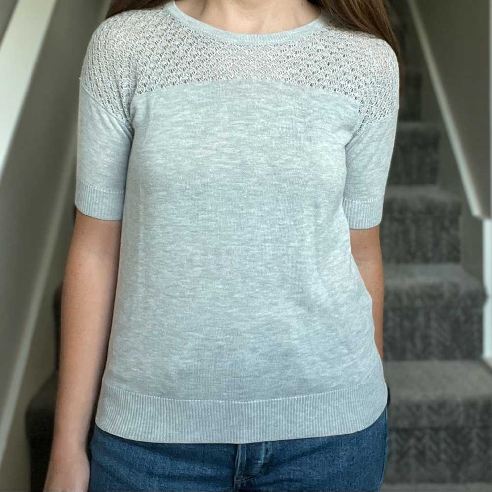 Banana Republic Crochet Short Sleeve Sweater